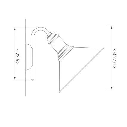 BRILAGI - Nástenné svietidlo FORGE 1xE27/60W/230V čierne