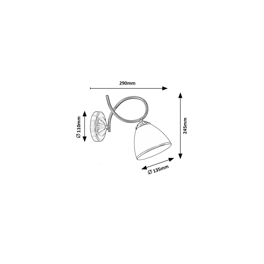 Brilagi - Nástenné svietidlo FRED 1xE27/60W/230V bronzové