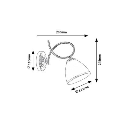 Brilagi - Nástenné svietidlo FRED 1xE27/60W/230V lesklý chróm