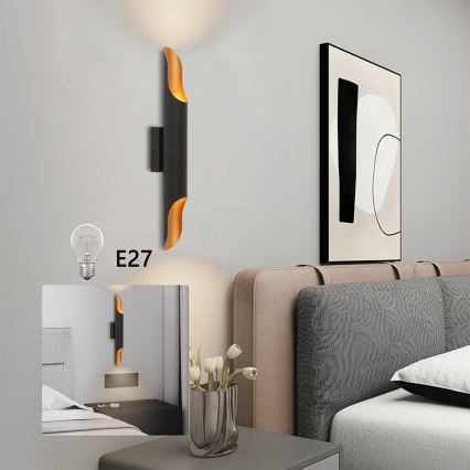 Brilagi - Nástenné svietidlo KALMAR 2xE27/40W/230V čierna/bronzová