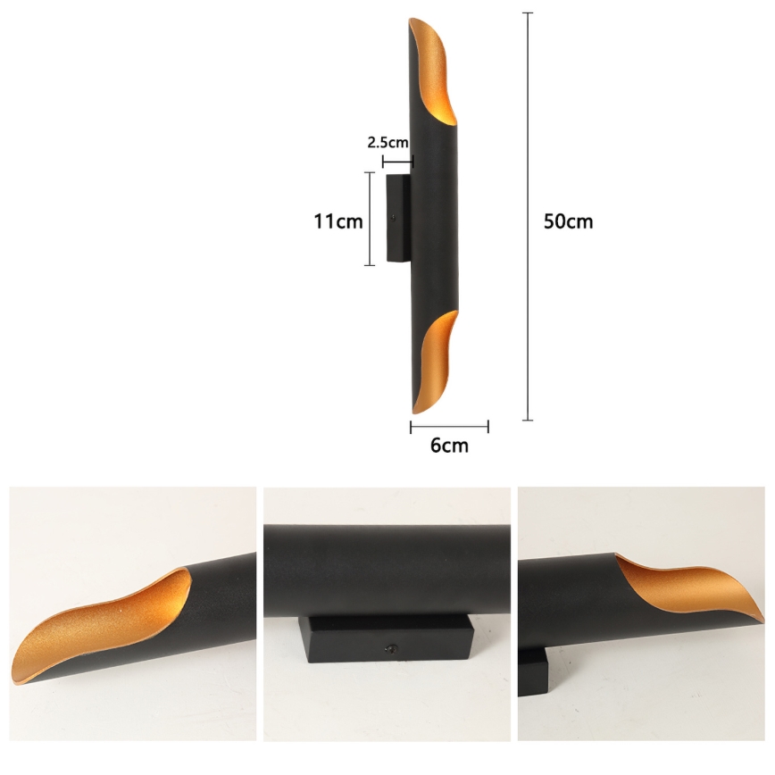 Brilagi - Nástenné svietidlo KALMAR 2xE27/40W/230V čierna/bronzová