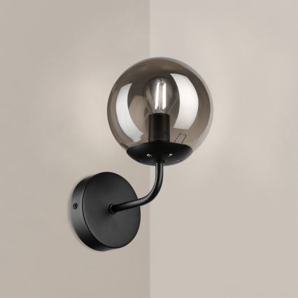 Brilagi - Nástenné svietidlo MALIVA 1xE14/15W/230V čierne/dymové