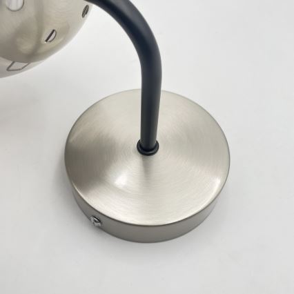 Brilagi - Nástenné svietidlo MALIVA 1xE14/15W/230V matný chróm/zadymené sklo