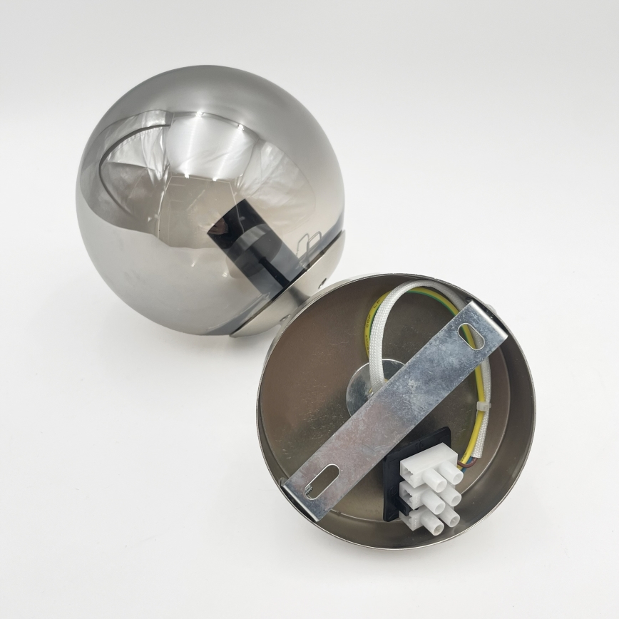 Brilagi - Nástenné svietidlo MALIVA 1xE14/15W/230V matný chróm/zadymené sklo