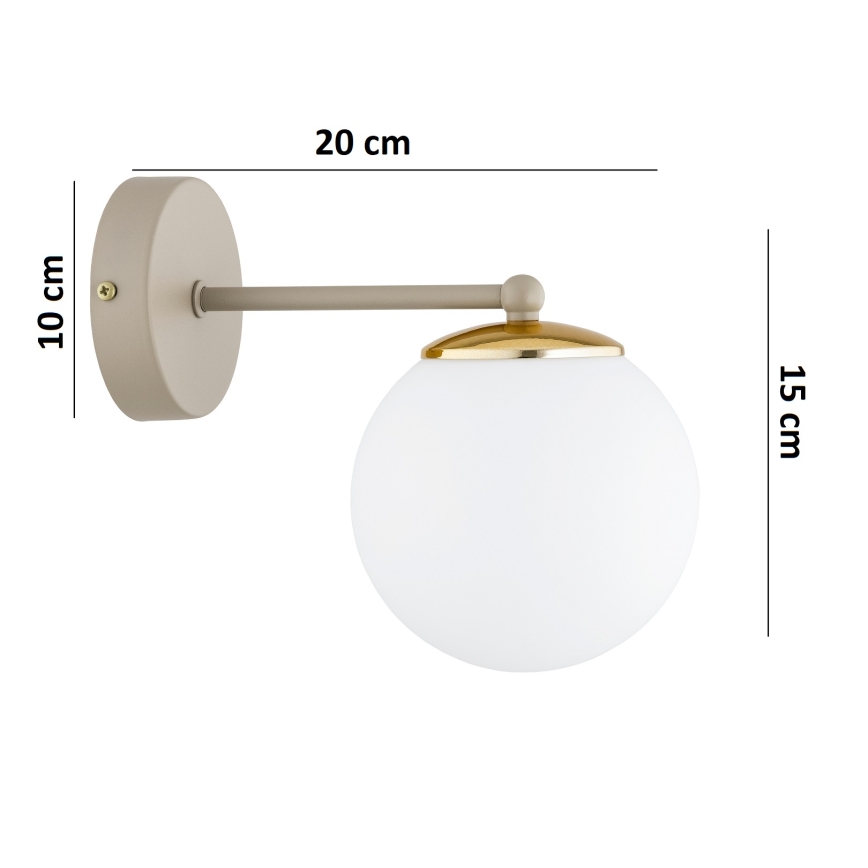 Brilagi - Nástenné svietidlo MILO ECRU 1xE27/60W/230V béžová/zlatá
