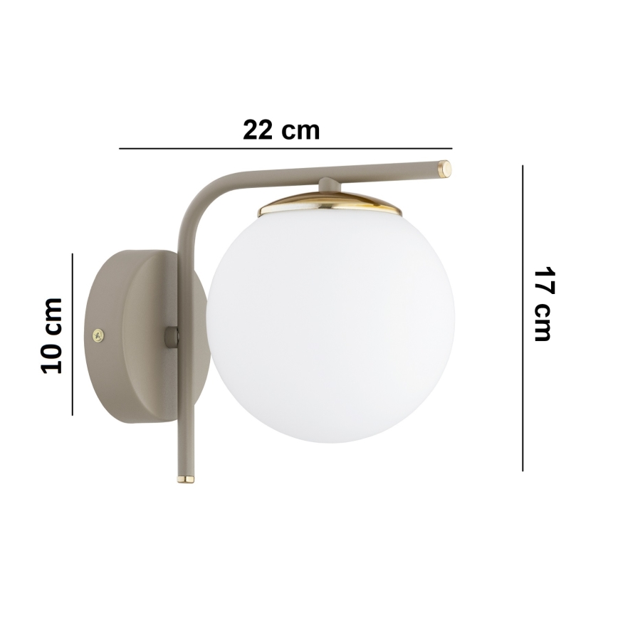 Brilagi - Nástenné svietidlo MILO ECRU 1xE27/60W/230V béžová/zlatá