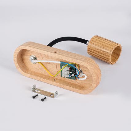 Brilagi - Nástenné svietidlo MODERN WOOD 1xG9/5W/230V + 1xGU10/8W kaučukovník