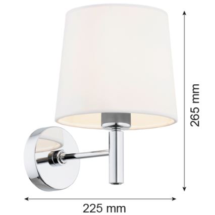 Brilagi - Nástenné svietidlo MONTE 1xE27/15W/230V krémová/lesklý chróm