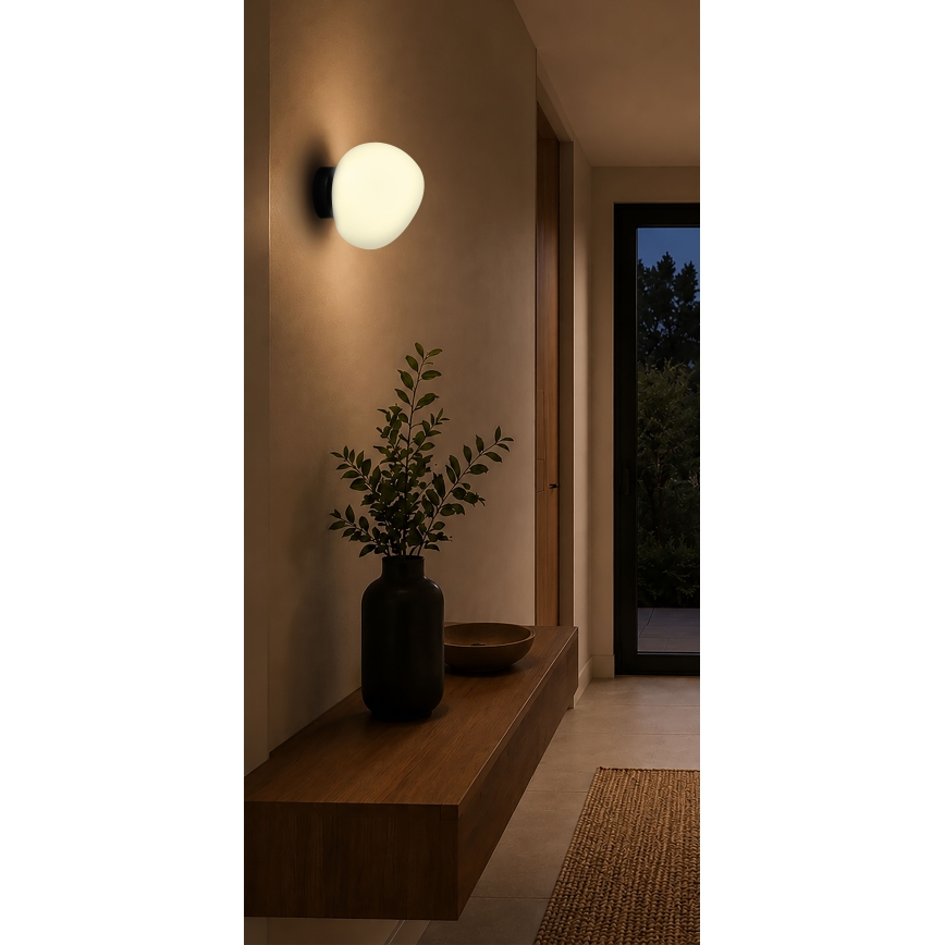 BRILAGI - Nástenné svietidlo PEBBLES 1xE27/40W/230V priemer 20 cm čierna
