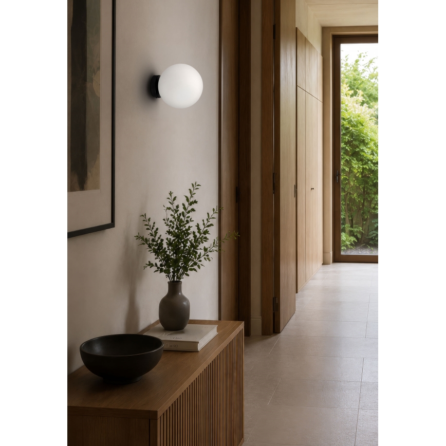 BRILAGI - Nástenné svietidlo POLOS 1xE27/40W/230V pr. 20 cm čierna