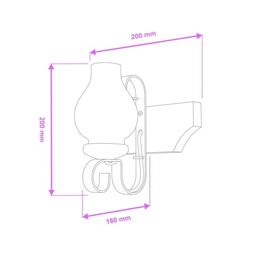 Brilagi - Nástenné svietidlo QUEEN 1xE14/40W/230V buk