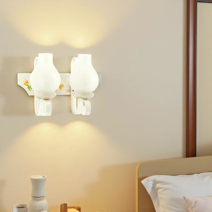 Brilagi - Nástenné svietidlo QUEEN 2xE14/40W/230V buk/krémová