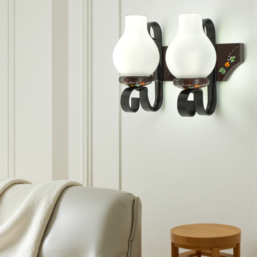 Brilagi - Nástenné svietidlo QUEEN 2xE14/40W/230V buk/wenge