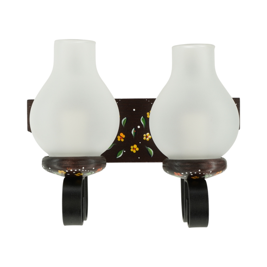 Brilagi - Nástenné svietidlo QUEEN 2xE14/40W/230V buk/wenge