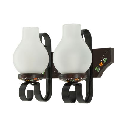 Brilagi - Nástenné svietidlo QUEEN 2xE14/40W/230V buk/wenge