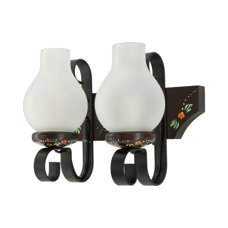 Brilagi - Nástenné svietidlo QUEEN 2xE14/40W/230V buk/wenge