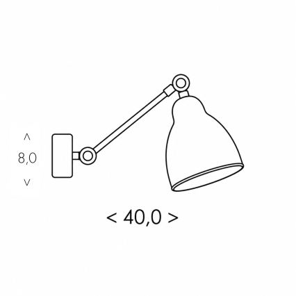 BRILAGI - Nástenné svietidlo QUILL 1xE27/40W/230V 40 cm béžové
