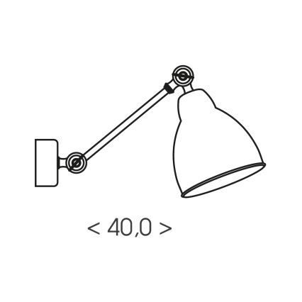 Brilagi - Nástenné svietidlo QUILL 1xE27/40W/230V 40 cm biele
