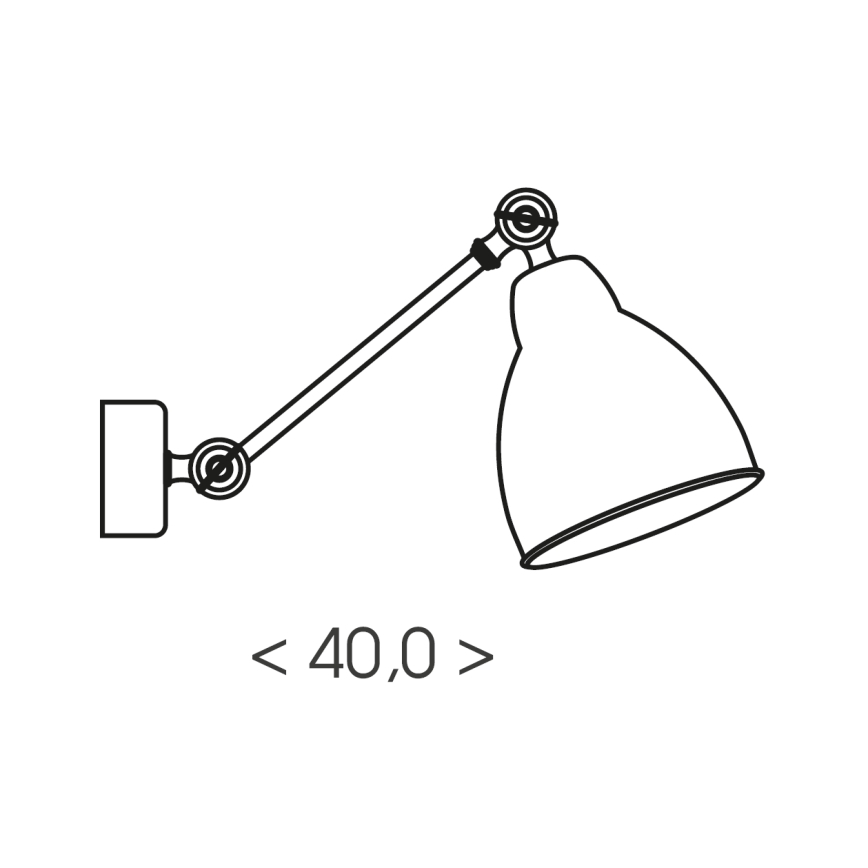 Brilagi - Nástenné svietidlo QUILL 1xE27/40W/230V 40 cm biele