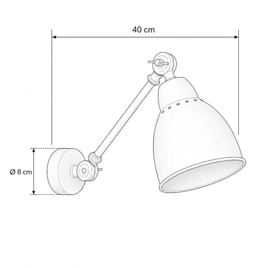 BRILAGI - Nástenné svietidlo QUILL 1xE27/40W/230V 40 cm biele