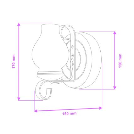 Brilagi - Nástenné svietidlo ROATA APLICA 1xE14/40W/230V buk/orech