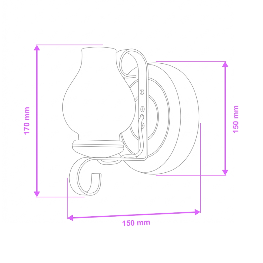 Brilagi - Nástenné svietidlo ROATA APLICA 1xE14/40W/230V buk/orech