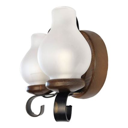 Brilagi - Nástenné svietidlo ROATA APLICA 2xE14/40W/230V buk/orech