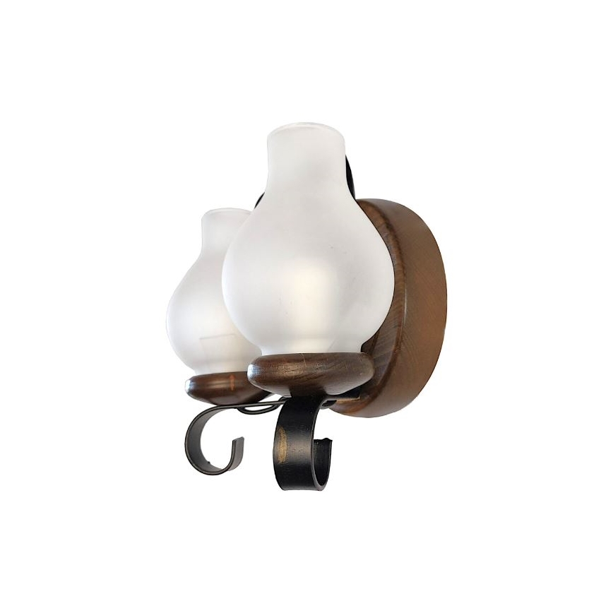 Brilagi - Nástenné svietidlo ROATA APLICA 2xE14/40W/230V buk/orech