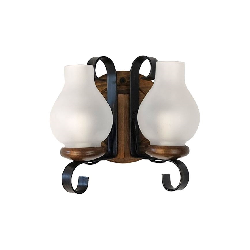 Brilagi - Nástenné svietidlo ROATA APLICA 2xE14/40W/230V buk/orech