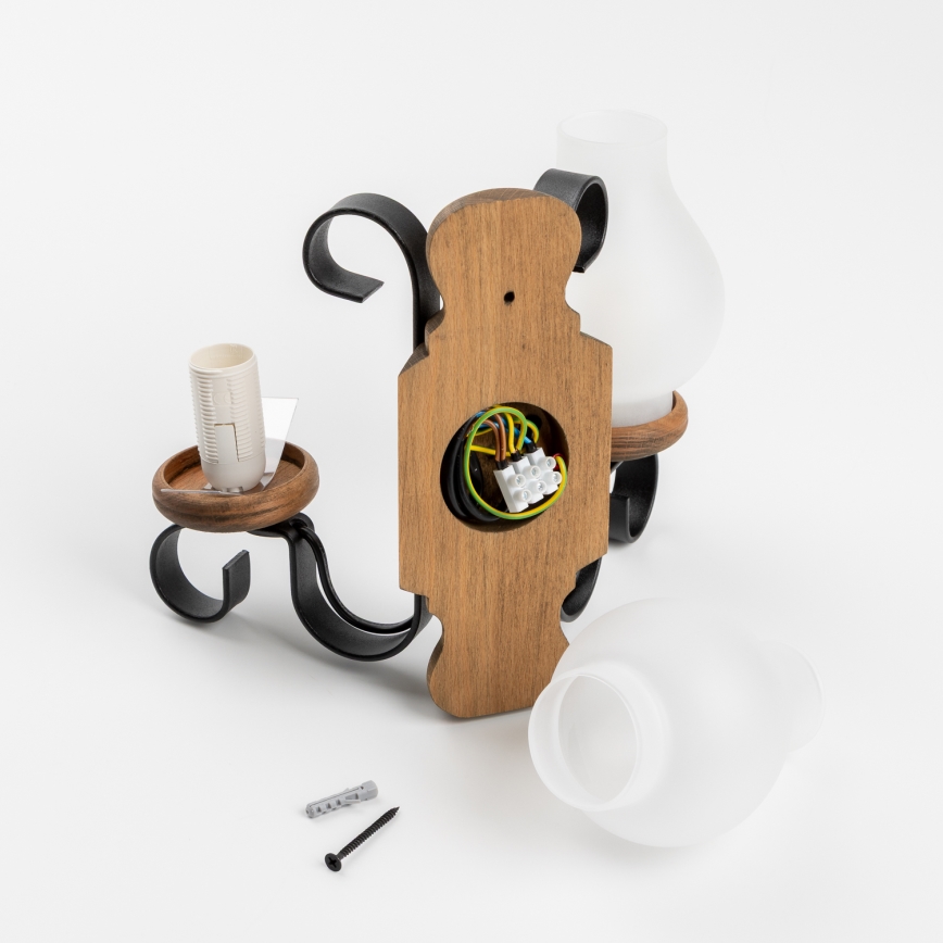 Brilagi - Nástenné svietidlo RUSTIC 2xE14/40W/230V buk