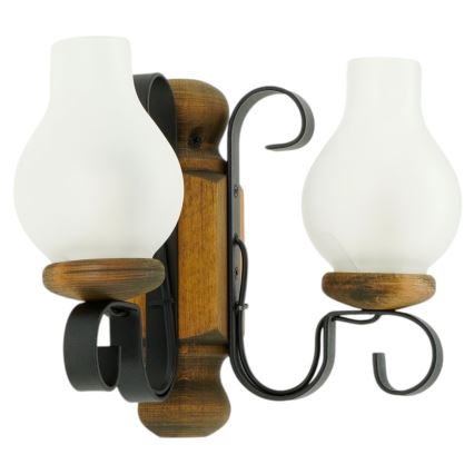 Brilagi - Nástenné svietidlo RUSTIC 2xE14/40W/230V buk/orech