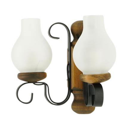 Brilagi - Nástenné svietidlo RUSTIC 2xE14/40W/230V buk/orech