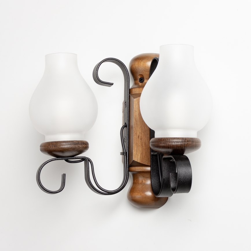 Brilagi - Nástenné svietidlo RUSTIC 2xE14/40W/230V buk/orech