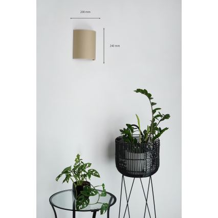 Brilagi - Nástenné svietidlo SEMI 1xE27/15W/230V béžová