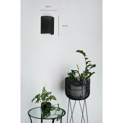 Brilagi - Nástenné svietidlo SEMI 1xE27/15W/230V čierna