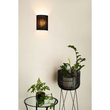 Brilagi - Nástenné svietidlo SEMI 1xE27/15W/230V pr. 20 cm čierna