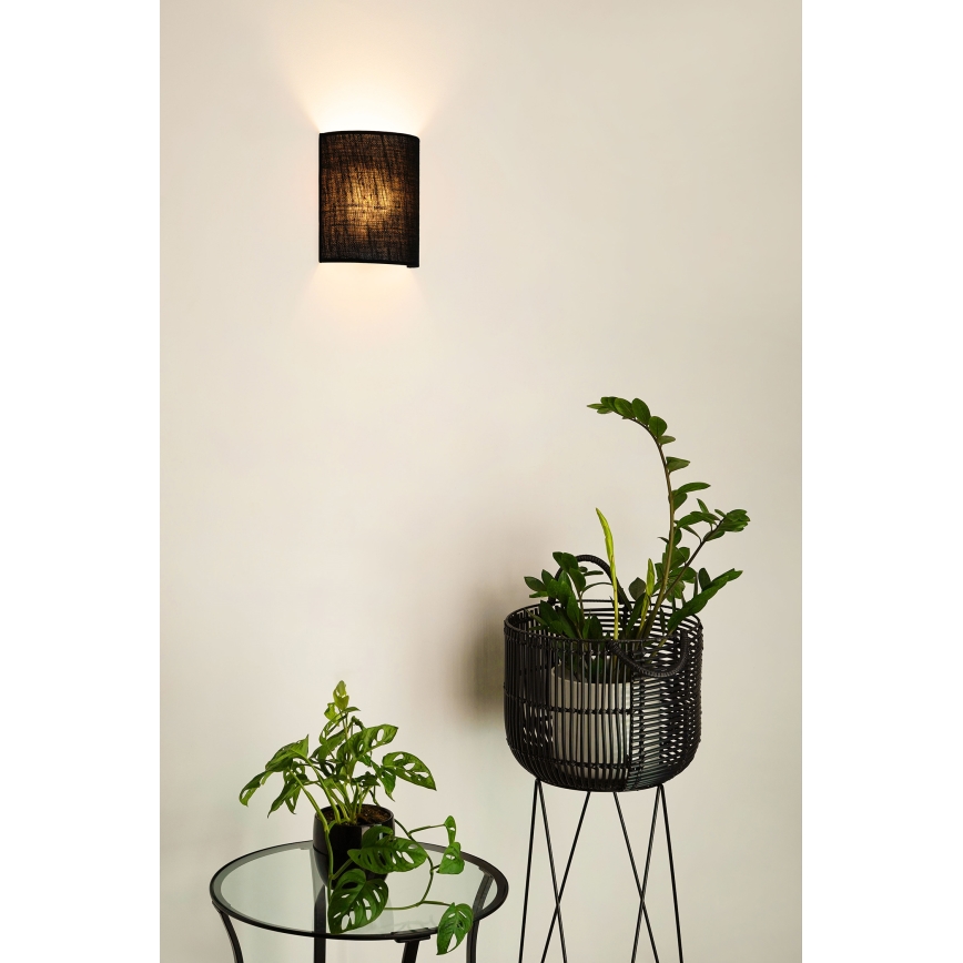 Brilagi - Nástenné svietidlo SEMI 1xE27/15W/230V pr. 20 cm čierna