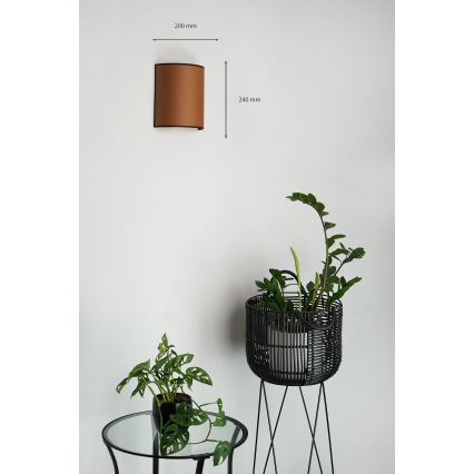 Brilagi - Nástenné svietidlo SEMI 1xE27/15W/230V pr. 20 cm hnedá