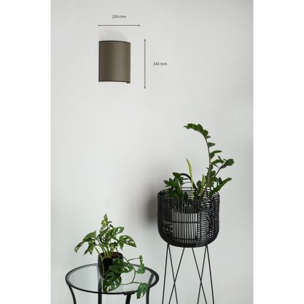 Brilagi - Nástenné svietidlo SEMI 1xE27/15W/230V pr. 20 cm hnedá