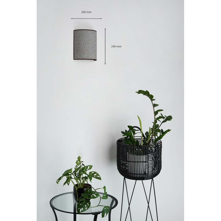 Brilagi - Nástenné svietidlo SEMI 1xE27/15W/230V šedá
