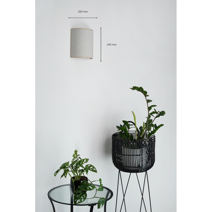 Brilagi - Nástenné svietidlo SEMI 1xE27/15W/230V svetlošedá
