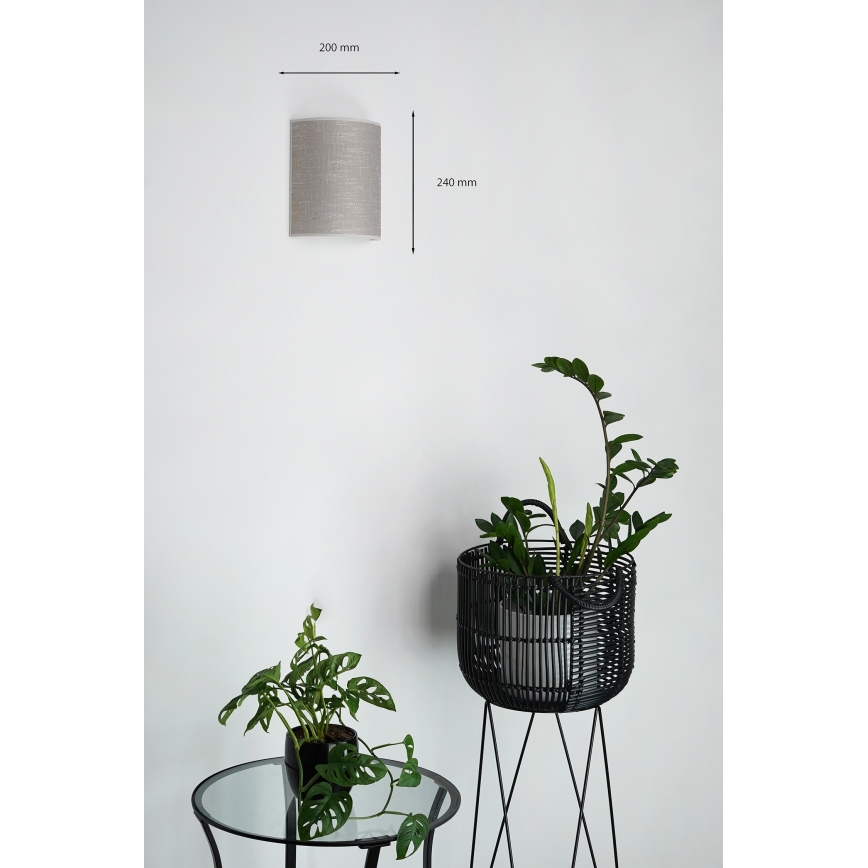 Brilagi - Nástenné svietidlo SEMI 1xE27/15W/230V tmavošedá