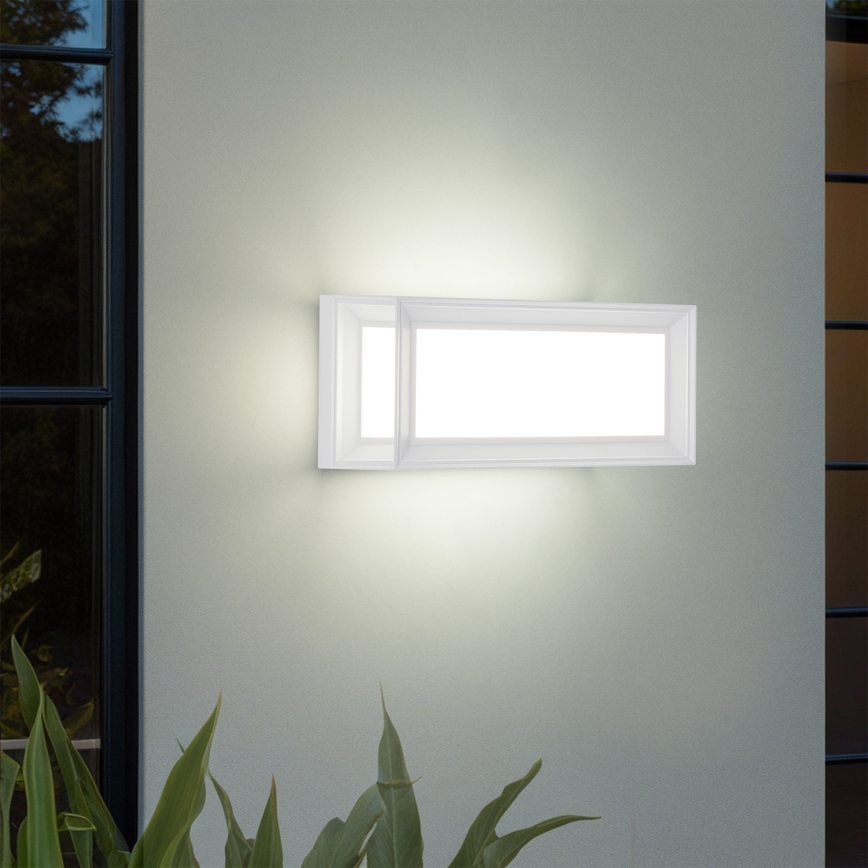 Brilagi - LED vonkajšie nástenné svietidlo so senzorom PARKER LED/12W/230V biele IP44