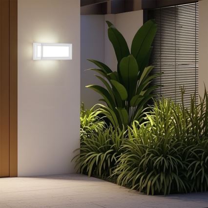 Brilagi - LED vonkajšie nástenné svietidlo so senzorom PARKER LED/12W/230V biele IP44