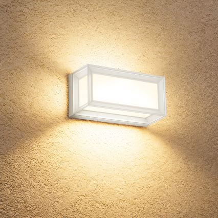 Brilagi - LED vonkajšie nástenné svietidlo so senzorom PARKER LED/12W/230V biele IP44