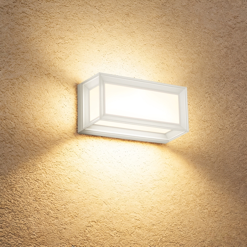 Brilagi - LED vonkajšie nástenné svietidlo so senzorom PARKER LED/12W/230V biele IP44