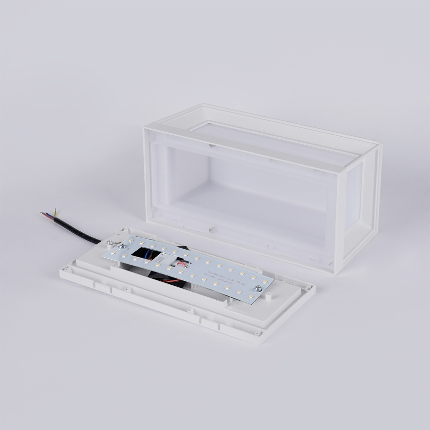 Brilagi - LED vonkajšie nástenné svietidlo so senzorom PARKER LED/12W/230V biele IP44