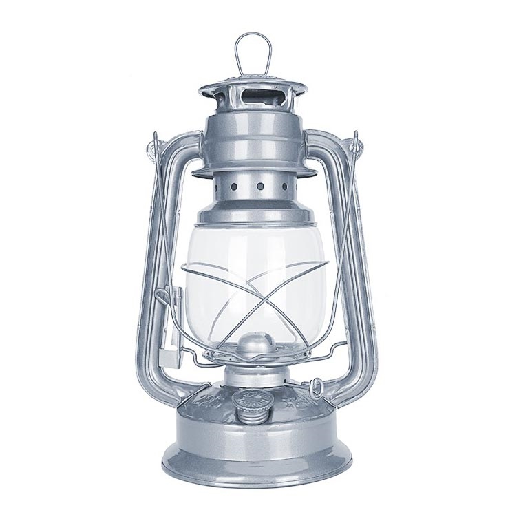 Brilagi - Petrolejová lampa LANTERN 28 cm strieborná