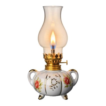 Brilagi - Petrolejová lampa MERLIN biela/zlatá