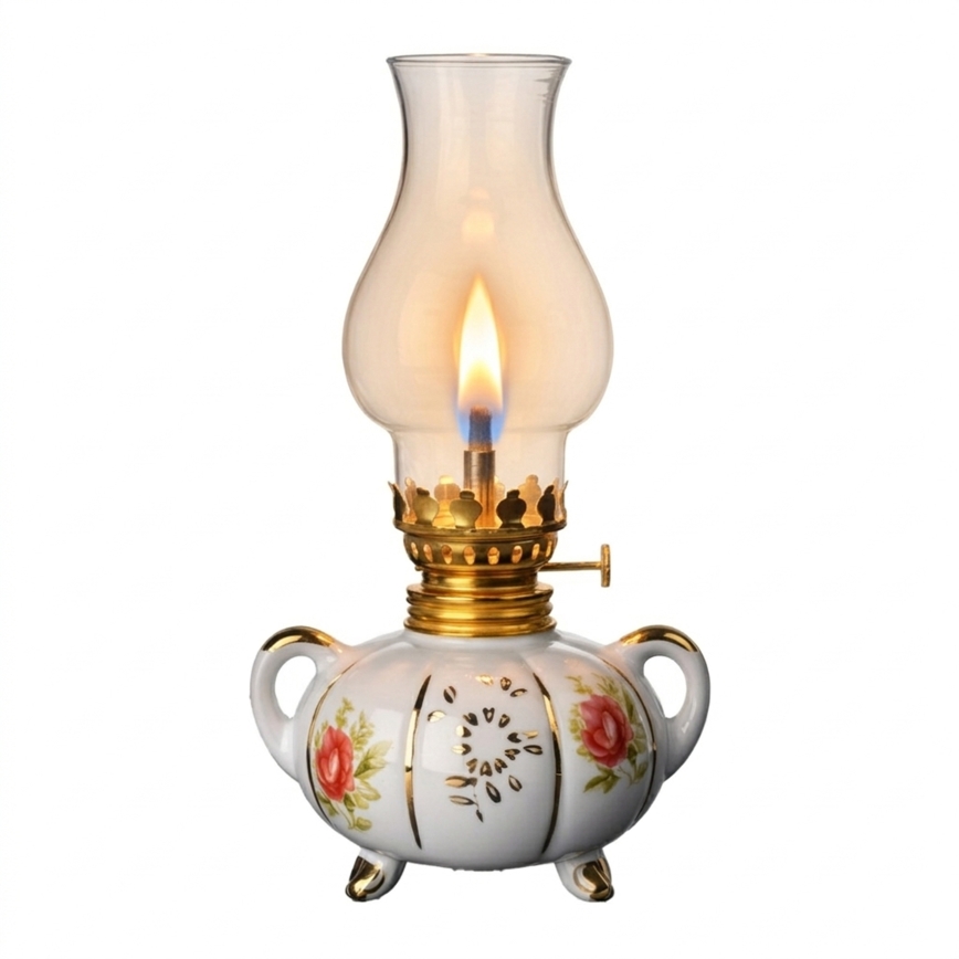 Brilagi - Petrolejová lampa MERLIN biela/zlatá